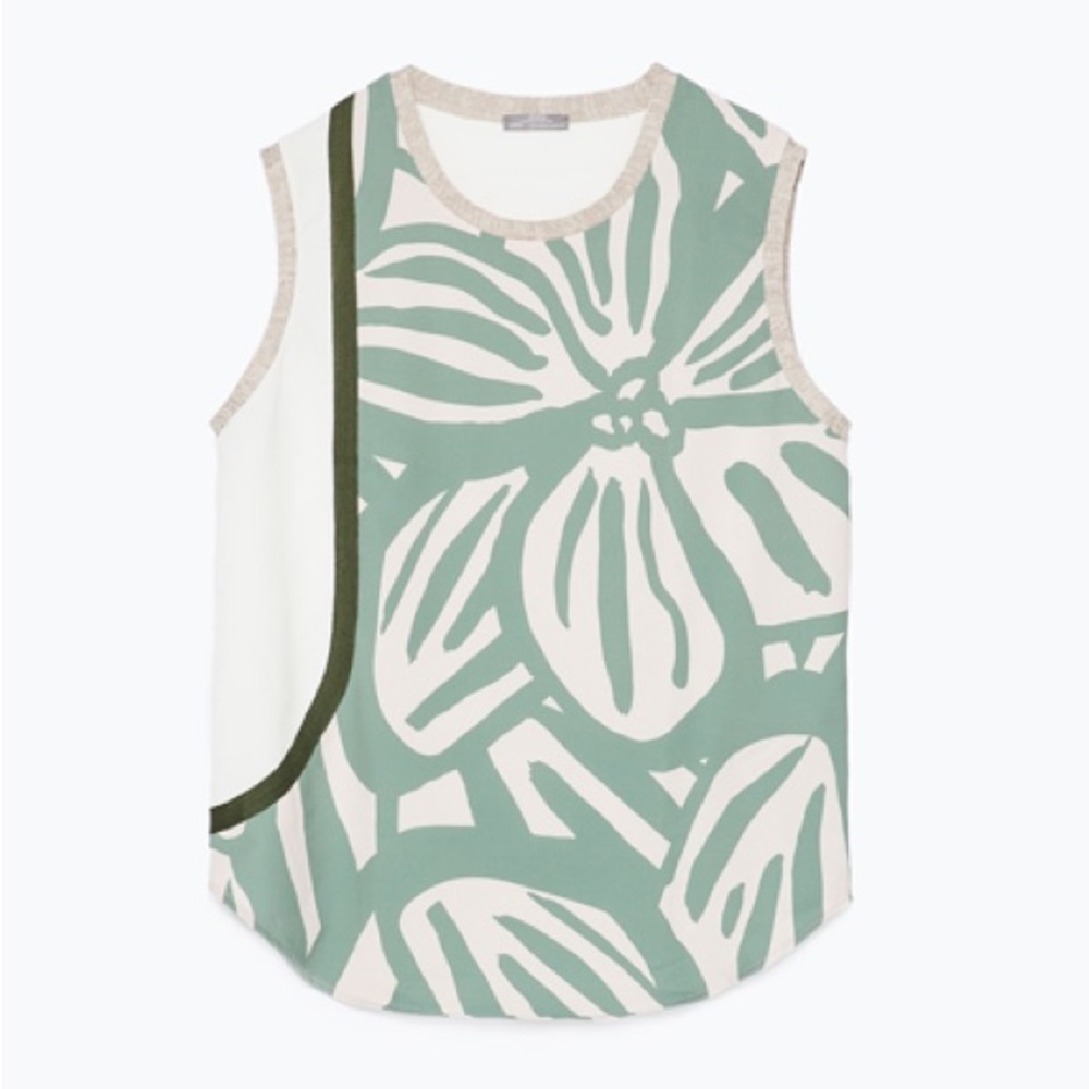 Zara Sleeveless Tropical Tank top - Picture 9 of 9